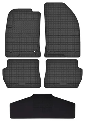 Zdjęcie produktu dla Dywaniki gumowe z tunelem do Mazda 2 I 2003-2007 (hatchback) – 5 szt., czarne, dopasowane – Wielganizator SolidTread