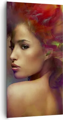 Produktbild von Bild auf Leinwand - Leinwandbild - frau gesicht - 65x120cm - Wand Bild - Wanddeko - Wandbilder - Leinwanddruck - Bilder - Kunstdruck - Wanddekoration - Leinwand bilder - Wandkunst - PA65x120-3735
