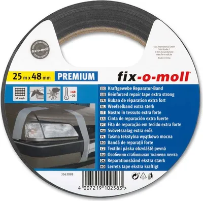 Produktbild von Reparaturband fix-o-moll Premium schwarz 25m x 48mm