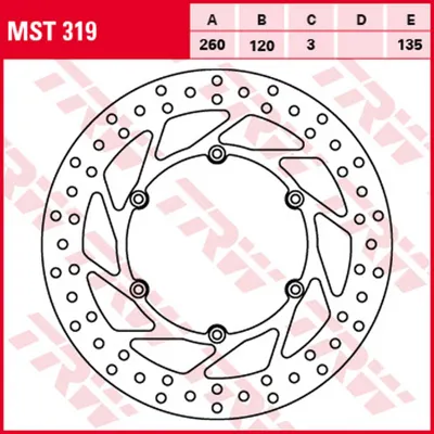 Produktbild von TRW Bremsscheibe Allround starr MST319 TE410