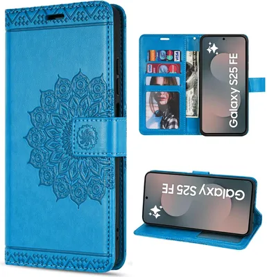 Produktbild von Handy Tasche für Samsung Galaxy S25 FE Hülle Handyhülle Klapphülle Wallet Case in Blau