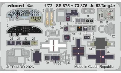 Immagine prodotto di EDUARD EDSS874 - Cinture di sicurezza per Junkers Ju-52 / 3mg4e - ACCIAIO - Scala 1/72