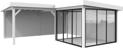 Produktbild von Pavillon Palmako Lenna Slide 24,9 m² Set 412 588 x 588 cm weiß