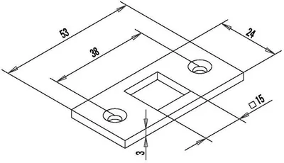 Immagine prodotto di Incontro ad asta FUHR 261 per catenaccio per cancelli e porte per acciaio da 13 mm - RS261