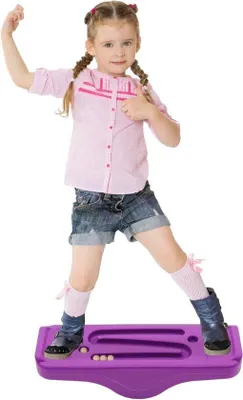 Produktbild von Famanu Balanciertrainer für Kinder - Montessori Gleichgewichtsspiel - Lila