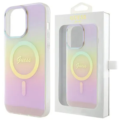 Zdjęcie produktu dla Etui Guess Iml Iridescent Magsafe Na Iphone 15 Pro - Różowe
