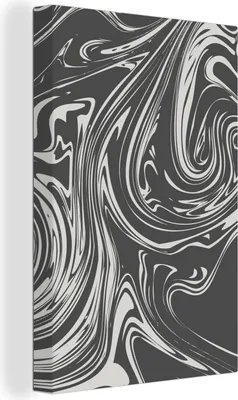 Produktbild von OneMillionCanvasses® - Leinwandbilder - 90x140 cm, Marmor - Grau - Eisen, Wandbilder Kunstdruck Wanddekoration - Foto auf Leinwand - Gemälde auf Holzrahmen - Wandschmucke - Schlafzimmer