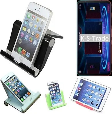 Produktbild von K-S-Trade Handy-Ständer kompatibel mit Nubia RedMagic 5G faltbarer Tischständer Smartphone Tablet Halterung Reise