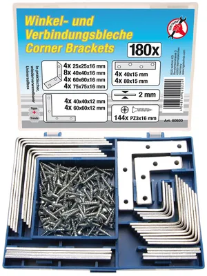 Image de KRAFTMANN 80920 Jeu de tôles de liaison, 180 pcs.