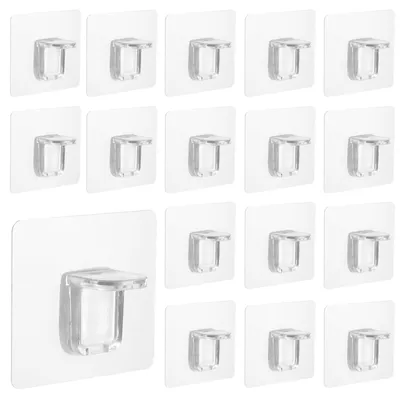 Imagen del producto de 24 soportes adhesivos para estantes, ideales para muebles y armarios