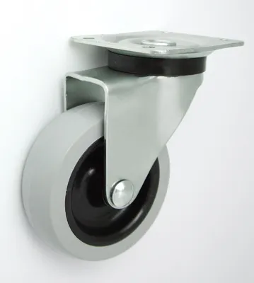 Produktbild von Möbelrolle Aus Kunststoff + Gummi 75 Mm, Schwenkbares Gehäuse M72T – Kl075 Skr G