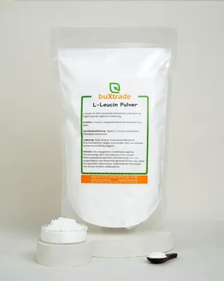 Produktbild von 500 g Leucin Pulver | Vegan | L-Leucin | Buxtrade | Aminosäure