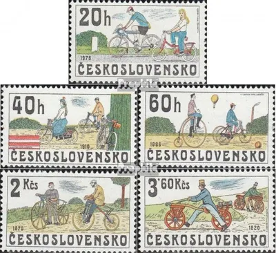 Produktbild von Briefmarken Tschechoslowakei 1979 Mi 2522-2526 (kompl.Ausg.) postfrisch Fahrräder
