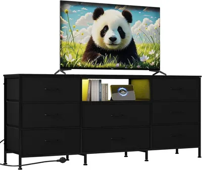 Produktbild von Kommode mit 8 Schubladen Sideboard Schubladenschrank Kleiderschrank TV Schrank