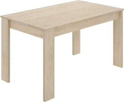 Produktbild von Fester-Tisch Dbagatt, Mehrzweck-Esstisch, rechteckiger Tisch für die Küche oder das Esszimmer, 139 x 81 x 77 cm, Eiche