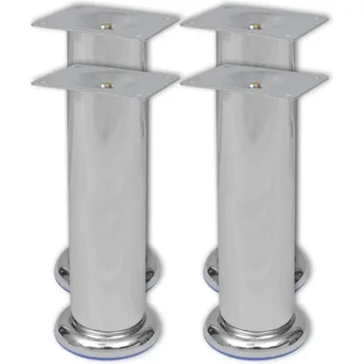 Produktbild von vidaXL Sofabeine 8 Stk. Rund Chrom 180 mm