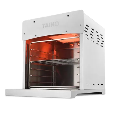 Produktbild von TAINO XXL Hochleistungsgrill Gas800°C Pizzastein Oberhitzegrill Steak-Grill Edelstahl Silber