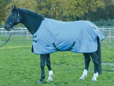 Produktbild von Busse Outdoordecke WINDCHILL 50, Regendecke, 50 g, Farbe:grau/navy, Rückenlänge in cm:155_plus