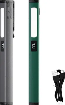 Produktbild von Tragbare LED-Inspektionsleuchten Zweierpack (Stiftform) – Magnetclip & 6 Leuchtmodi, ideal für Notfälle, Reparaturen und Außenbeleuchtung