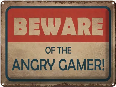 Produktbild von vianmo Blechschild 30x40 cm  of the angry gamer