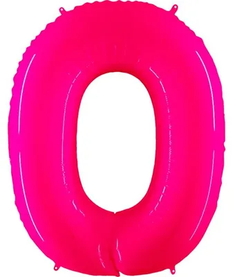 Produktbild von Balon 102Cm Fluorescencyjny Grabo Cyfra 0