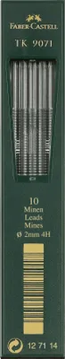 Produktbild von FABER-CASTELL TK-Minen 9071 tiefschwarz Härtegrad: 4H 10 Minen