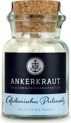 Produktbild von Afrikanisches Perlensalz, 170g im Korkenglas