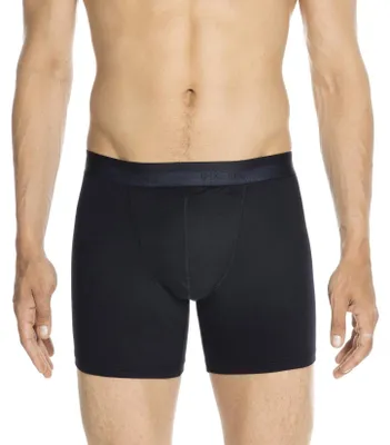 Image de Boxer long pour homme HOM - HO1, short, sous-vêtement, bleu uni S