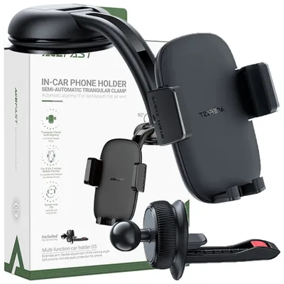 Zdjęcie produktu dla Acefast Samochodowy Uchwyt Do Telefonu Na Kokpit I Kratkę Wentylacji Czarny (D5 Black)