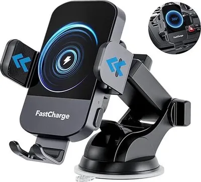 Produktbild von Handyhalterung Auto mit Ladefunktion, handyhalter,Induktive Ladestation Auto Kfz Ladegerät Zubehör Fast Qi Wireless Charger Car,15W