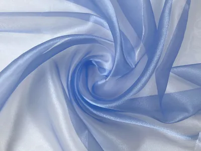 Produktbild von Crystal Organza Stoff Meterware 150 cm Breite, Hellblau