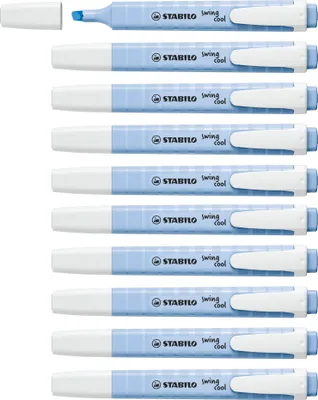 Obrázek produktu pro STABILO swing cool Pastel, 1 kusů, Modrá, Rozšířený hrot, Modrá, Bílá, Cloudy blue, Obdélník