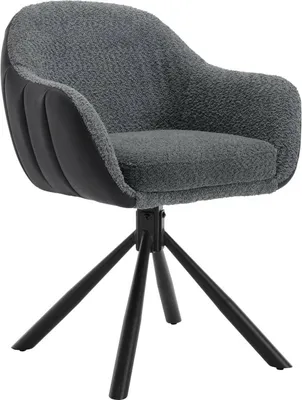 A studio shot of a swivel chair.
