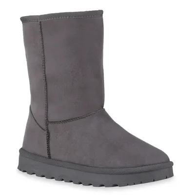 A single gray boot is shown against a white background.