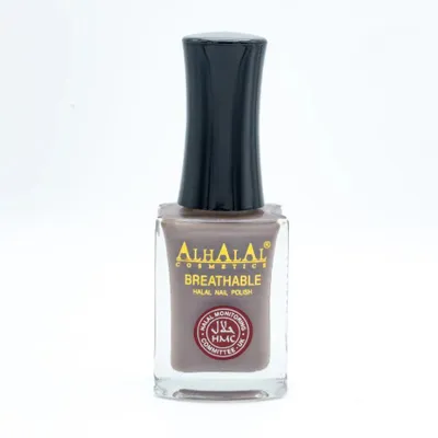 Produktbild von AL-147 SAMIA Grau Halal Nagellack | Wasserdurchlässig, Atmungsaktiv, Vegan & Alkoholfrei – Für Wudu