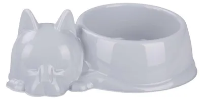 Produktbild von 500ml Futternapf Fressnapf Wassernapf Katze Schale grau Kunststoff Katzennapf