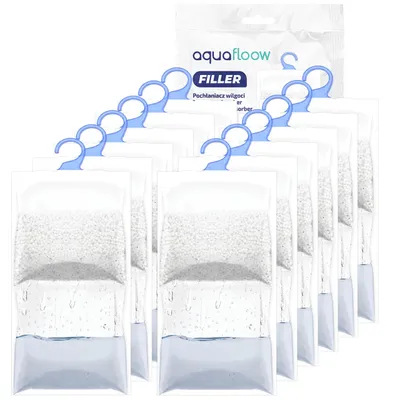 Obrázok produktu pre AquaFloow 12x Zavesný pohlcovač vlhkosti 500 ml – do skríň, šatníkov a áut