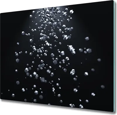 Produktbild von Glas Herdabdeckplatte 60x52 cm Spritzschutz Glasabdeckplatte Schneidebrett 3D-Abstraktion