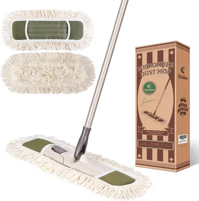 Obrázok produktu pre Podlahový mop z mikrovlákna, nastaviteľná rukoväť, 2 prateľné návleky, na čistenie podláh