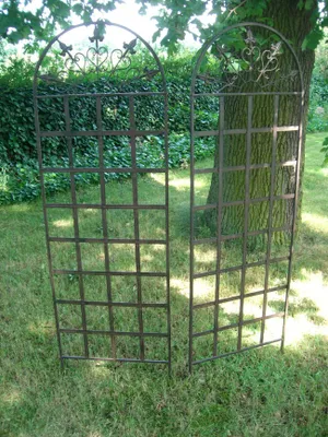 Produktbild von 2 Stück prächtige Rankgitter, Rankhilfe, Rankzaun, Eisen, 185 cm hoch