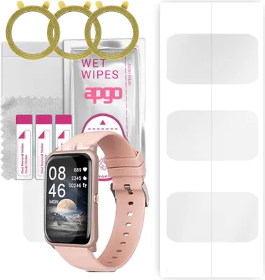 Produktbild von apgo 3 Stück Schutzfolie, klar, kompatibel mit jpantech  Smartwatch, Hydrogel Displayschutzfolie mit Positionierhilfe, Displayfolie, robust und kratzfest