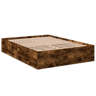 Produktbild von vidaXL Bettgestell Räuchereiche 120x200 cm Holzwerkstoff