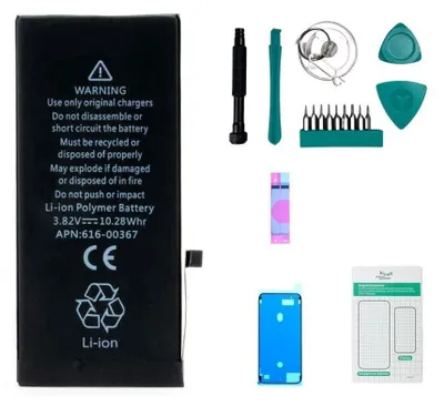 Produktbild von Akku für iPhone 8 Plus 2691 mAh 3,82 V Reparatur Set inkl. Werkzeugset & Schraubenschablone