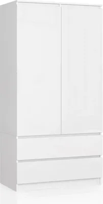 Image de Armoire à tiroirs 90 cm LOTA - blanc / blanc brillant