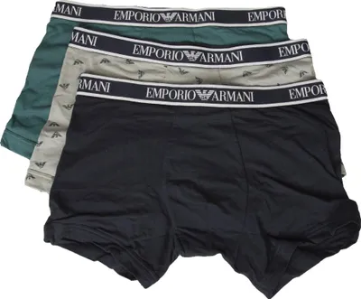 Obrázok produktu pre Pánske boxerky EMPORIO ARMANI, balenie po 3 ks, elastické, v ponuke, č. výrobku 111473 3R717 TRUNK PACK 3, EUR M – CN 170/95 – BR M – MX M, bavlna 95 %, Elastan 5 %