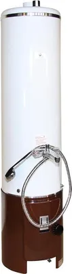 Produktbild von Wittigsthal Kohlebadeofen 100L - Badeofen komplett mit Oberteil, Unterofen und Mischbatterie weiß/braun