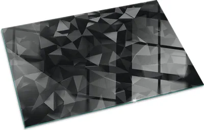 Produktbild von Dreidimensionale Geometrie – Glasbodenplatte für – Kaminofen – Kaminplatte Glas – Schutzglas – Funkenschutzplatte –Glasbodenplatte Feuerfeste – Hitzeschutzplatte – Bodenschutz aus Glas – 100x70 cm