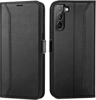 Produktbild von Conie RFID Klapp Tasche für Samsung Galaxy S21 Kartenfach Hülle Rundumschutz in Schwarz