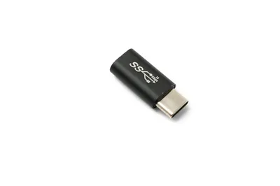 Produktbild von USB 3.1 Adapter Typ C Stecker zu Buchse Kabel in Schwarz