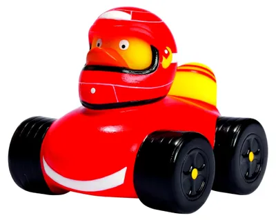 Produktbild von Rennauto Quietscheente - Badeente - Sportente - ca. 8 cm groß
